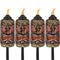 Sunnydaze 3-in-1 Tiki Face Outdoor Lawn Torch - 2 Sets of 2 (4 Torches)