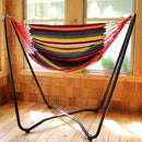 Sunnydaze Hanging Rope Hammock Chair with Space-Saving Stand