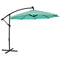 Sunnydaze Offset Patio Umbrella with Solar LED Lights - 10-Foot