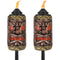 Sunnydaze Tiki Face Outdoor Lawn Patio Torch, Set of 2