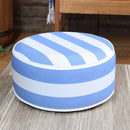 Sunnydaze All-Weather Inflatable Outdoor Ottoman - Beachbound Stripe