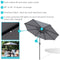 Sunnydaze 9' Solar LED Outdoor Patio Umbrella with Tilt and Crank