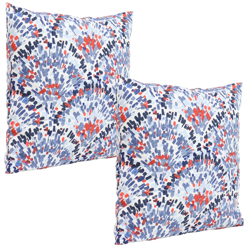 Sunnydaze Indoor/Outdoor Decorative Throw Pillow Set of 2 - 17-Inch - Color Options
