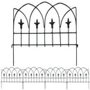 Sunnydaze 5-Piece Bayonne Steel Decorative Garden Fence Panels - 8-Feet Overall