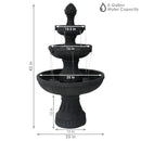 Sunnydaze Flower Blossom Outdoor Electric 3-Tier Water Fountain - 43" H