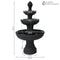 Sunnydaze Flower Blossom Outdoor Electric 3-Tier Water Fountain - 43" H