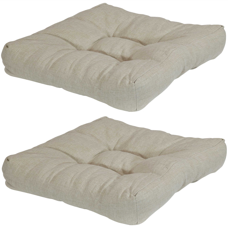 Sunnydaze Olefin Tufted Indoor/Outdoor Square Patio Cushions Set of 2