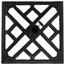 Sunnydaze Modern Geometric Cast Iron Patio Umbrella Base - 17" Square