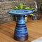 Sunnydaze Glazed Ceramic Duo-Tone Outdoor Bird Bath