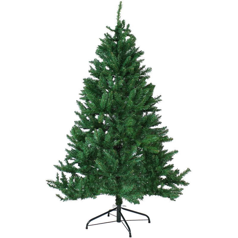 Sunnydaze Unlit Artificial Christmas Tree with Hinged Branches and Stand