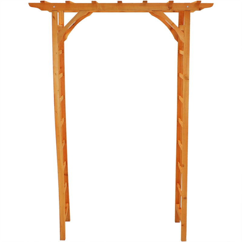 Sunnydaze Wooden Outdoor Garden Arbor - 57" x 20" x 78"