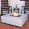 Sunnydaze Contempo Square Outdoor Propane Gas Fire Pit - 34"