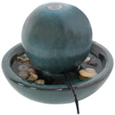 Sunnydaze Indoor Ceramic Tabletop Water Fountain with Orb - 7"