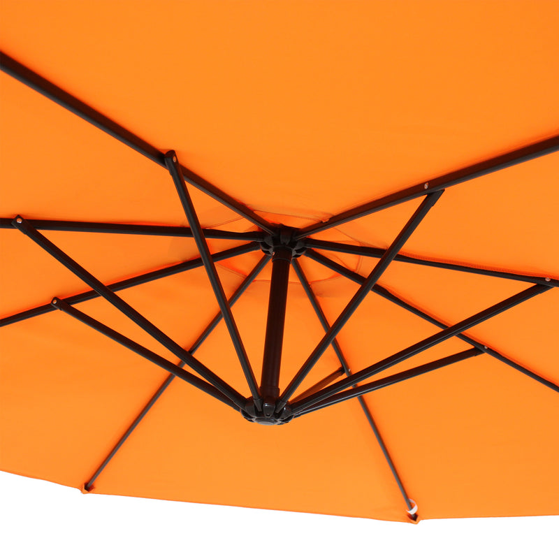 Sunnydaze 9.5' Offset Outdoor Patio Umbrella with Crank