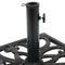 Sunnydaze Cast Iron Imperial Black Geometric Umbrella Base - 22"