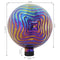 Sunnydaze Peaceful Waves Rippled Outdoor Gazing Globe - 10" - Iridescent