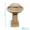 Sunnydaze Beveled Flower 2-Tier Birdbath Water Fountain - 28"