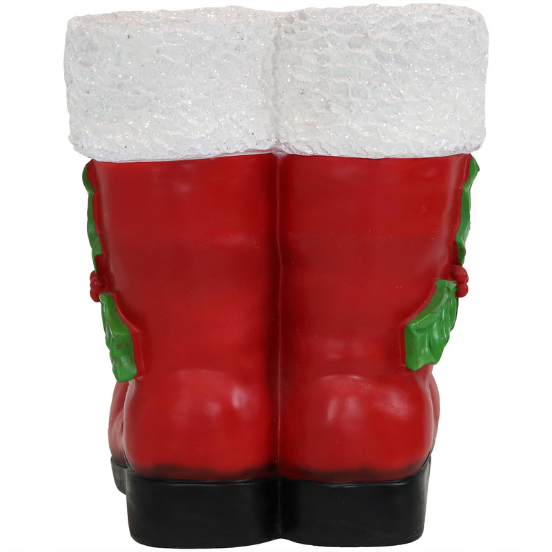 Sunnydaze Santa Boots Statue Christmas Decor - 13"