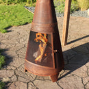 Sunnydaze 70" Outdoor Chiminea Fire Pit - Rustic Finish