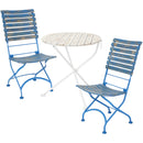 Sunnydaze Cafe Couleur 3pc Shabby Chic Wood Folding Table and Chair Set