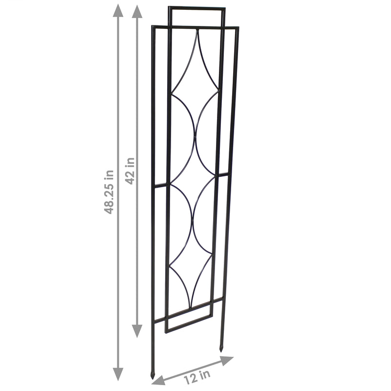 Sunnydaze 2-Piece Chic Diamonds Garden Trellis for Climbing Plants