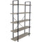 Sunnydaze 5-Tier Bookshelf - Industrial Style with Freestanding Open Shelves & Veneer Finish