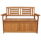 Sunnydaze Meranti Wood Outdoor Storage Bench with Teak Oil Finish - 47"