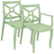 Sunnydaze Tristana Plastic Outdoor Arm Chair - Multiple Colors Available