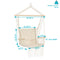 Sunnydaze Outdoor Polycotton Hammock Chair with Armrests - Natural