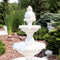 Sunnydaze Welcome 3-Tier Outdoor Water Fountain for Garden - 57"