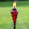 Sunnydaze Adjustable Height Metal Swirl Glass Outdoor Lawn Patio Torch