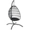 Delaney Outdoor Hanging Egg Chair with Stand and Seat Cushions