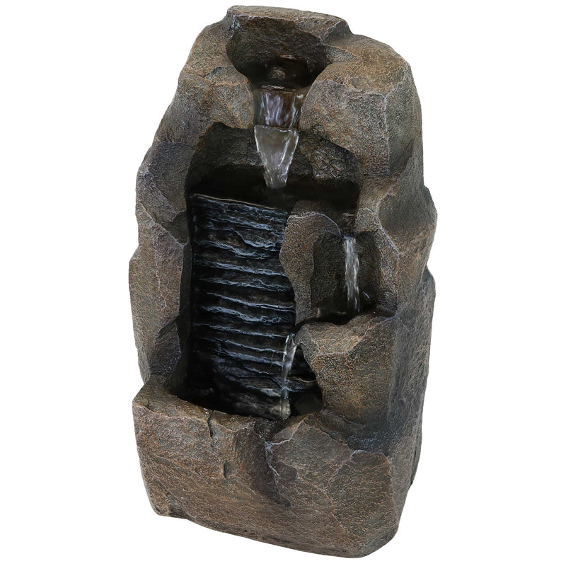 Sunnydaze Stony Rock Waterfall Indoor Tabletop Fountain - 11-Inch