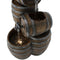 Sunnydaze Stacked Rustic Whiskey Barrel Outdoor Fountain with Lights - 29"