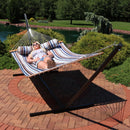 Sunnydaze 2-Person Freestanding Quilted Fabric Hammock with 15' Stand