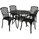 Sunnydaze Patio Furniture Set, 5-Piece, Durable Cast Aluminum Construction