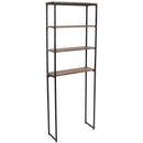 Sunnydaze 4-Tier Black Over-the-Toilet Storage Shelf - 69-Inch