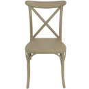 Sunnydaze Bellemead Outdoor Plastic Patio Dining Chair - Coffee