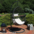 Sunnydaze Caroline Outdoor Hanging Egg Chair with Cushion