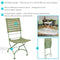 Sunnydaze Cafe Couleur Folding Chestnut Wooden Folding Bistro Chair