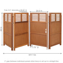 Sunnydaze Folding Outdoor Wood Privacy Screen - 44" H