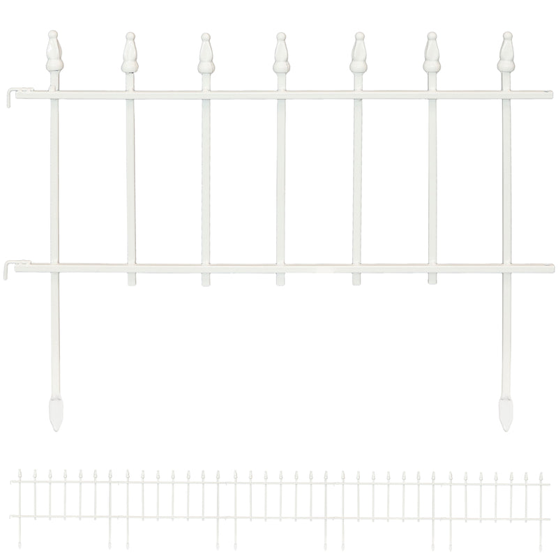 Sunnydaze Roman Garden Border Fence Set