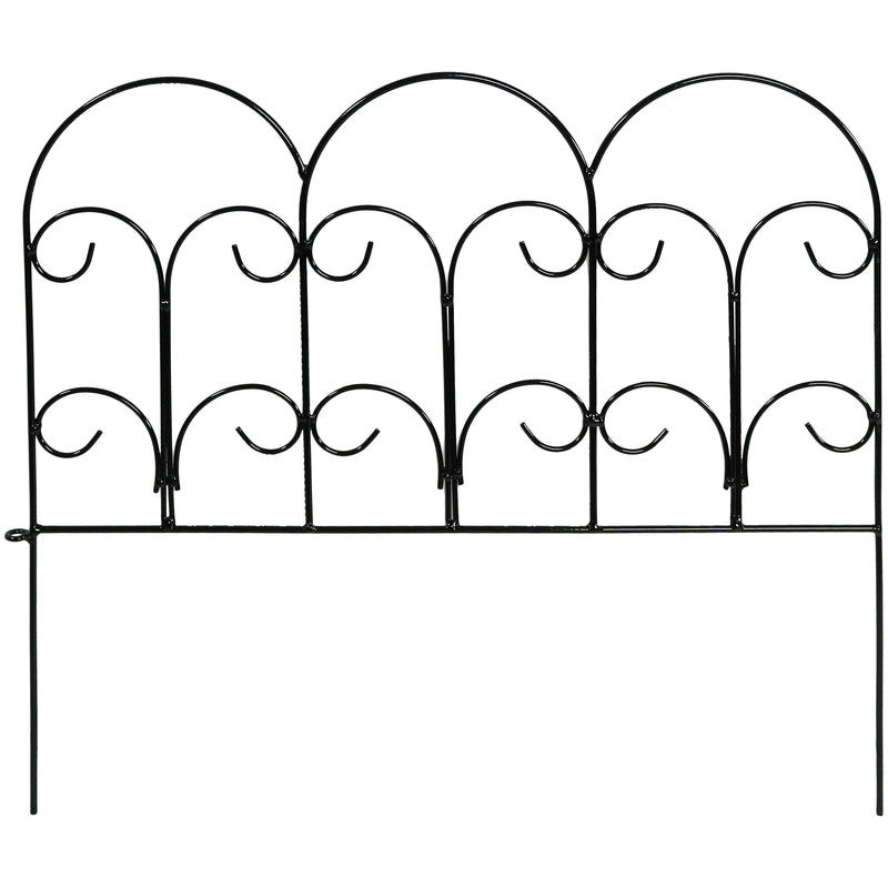 Sunnydaze 5 Piece Victorian Border Fence Set, 7.5 Overall Feet