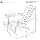 Sunnydaze All-Weather 2-Tone Outdoor Adirondack Chair with Cup Holder