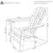 Sunnydaze All-Weather 2-Tone Outdoor Adirondack Chair with Cup Holder