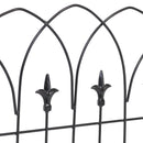 Sunnydaze 5-Piece Bayonne Steel Garden Fence Panels - 8' Overall