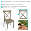 Sunnydaze Bellemead Outdoor Plastic Patio Dining Chair - Coffee