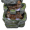 Sunnydaze Outdoor Electric Tiered Stone Waterfall with LED Lights - 23" H