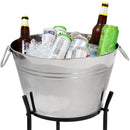 Sunnydaze Stainless Steel Ice Bucket Drink Cooler with Stand