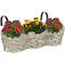 Sunnydaze Round Polyrattan 3-Section Over-the-Rail Planter